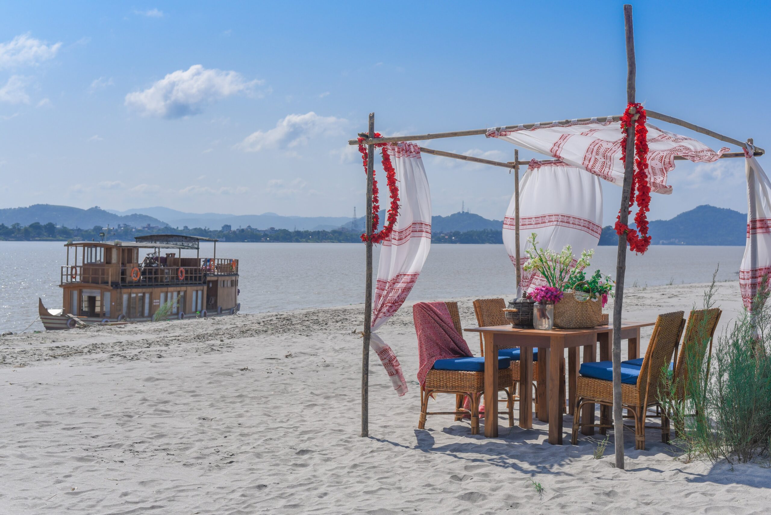 luxury vessel on brahmaputra