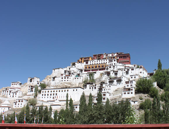 Thiksey Monastery: Early morning prayer with the monks
