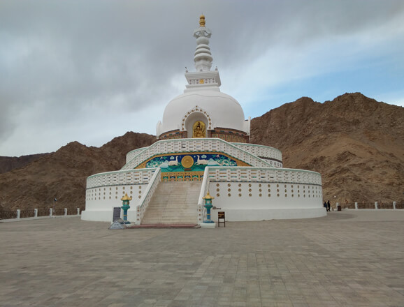 Sunset at Shanti Stupa